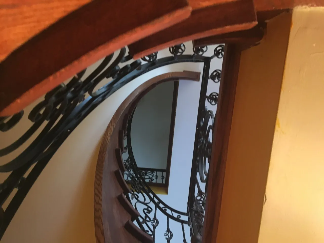 Grand staircase at Malak BnB Resort set up for a small event